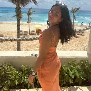 White Fox Trust Issues Orange Maxi Dress